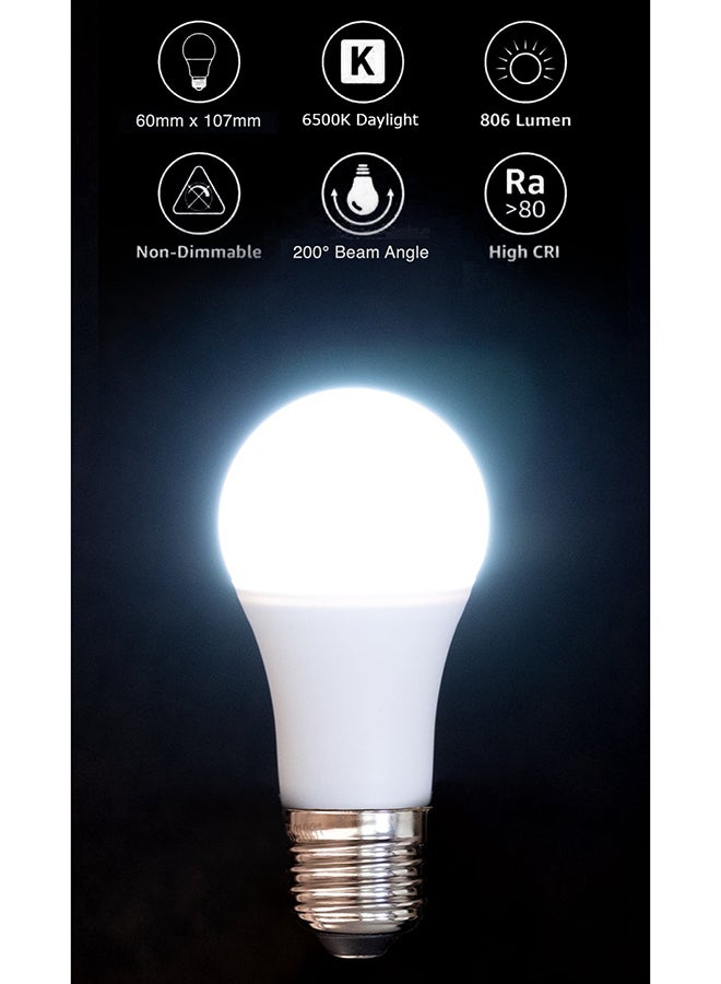 أوسرام Osram 8W LED Daylight 6500K, E27 Base, 806lm Energy-efficient LED Bulb Cool White  - Image 4