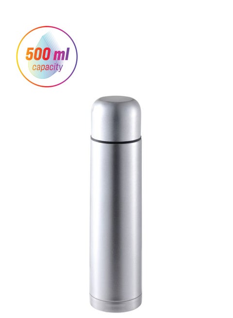 Neon Stainless Steel Vacuum Flask Silver