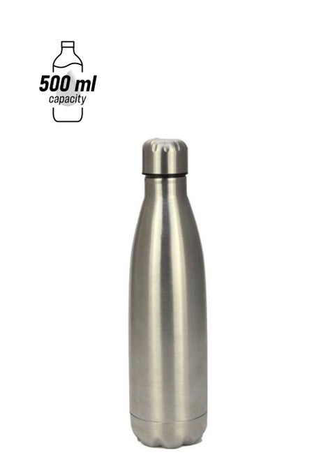 Stainless Steel Vacuum Insulated Water Bottle Silver 500ml