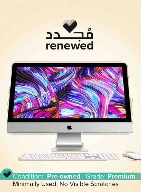 Renewed -  iMac All In One (2017) Laptop With 21.5-Inch Ultra HD Display, Core i5 Processor/Quad Core/8GB RAM/1TB HDD/macOS Silver