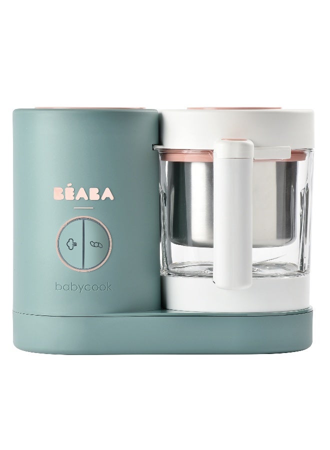 Beaba Babycook Neo 4-in-1 Baby Food Maker, Steam, Blend, Reheat and Defrost, Eco-Friendly Glass Bowl, 1250ml Capacity, BPA-Free, Eucalyptus Color - Image 2