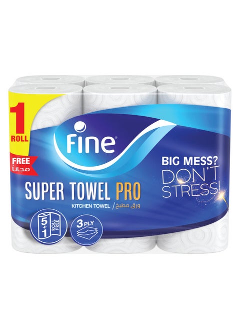 Kitchen Tissue Paper Towel Pro 3 Ply 6 Rolls