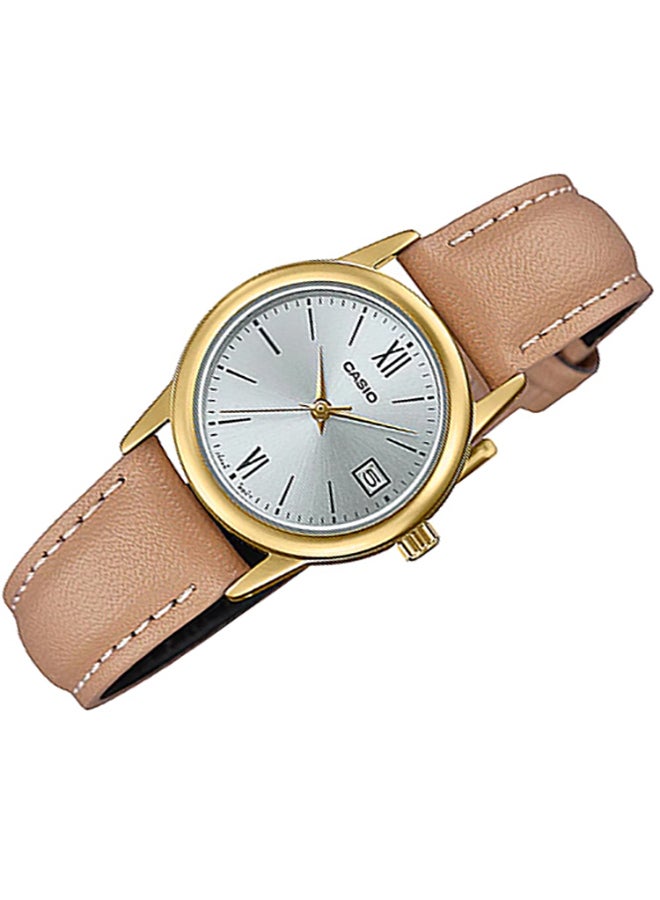 كاسيو ساعة يد نسائية LTP-V002GL-7B3UDF باللون البني للنساء - Image 3