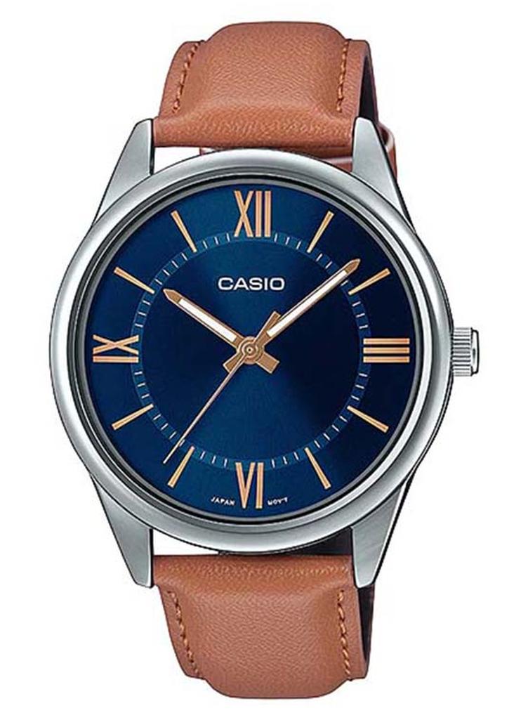 CASIO Men's Wrist Watch MTP-V005L-2B5UDF - 47 mm - Brown - Image 1