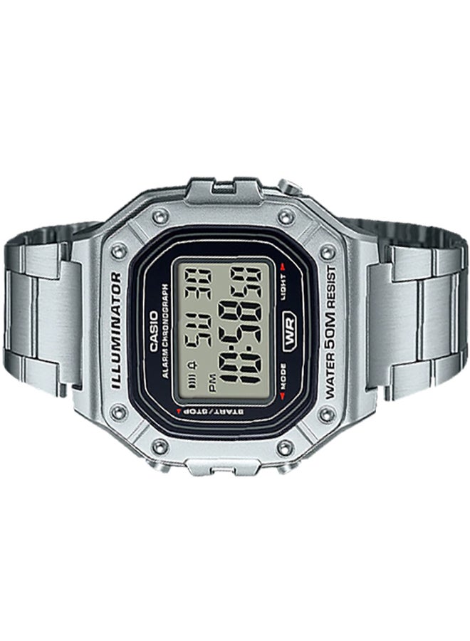 CASIO Men's Wrist Watch W-218HD-1AVDF - 44 mm - Silver - Image 4