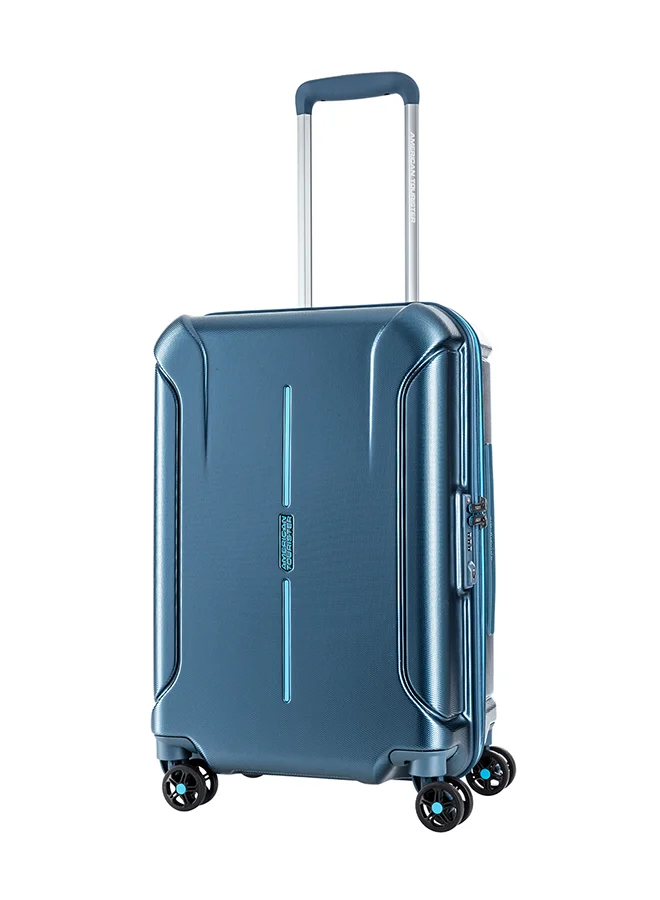 امريكان توريستر سامسونايت تيكنوم سبينر  سم - أزرق معدني - ضمان عالمي  سنوات