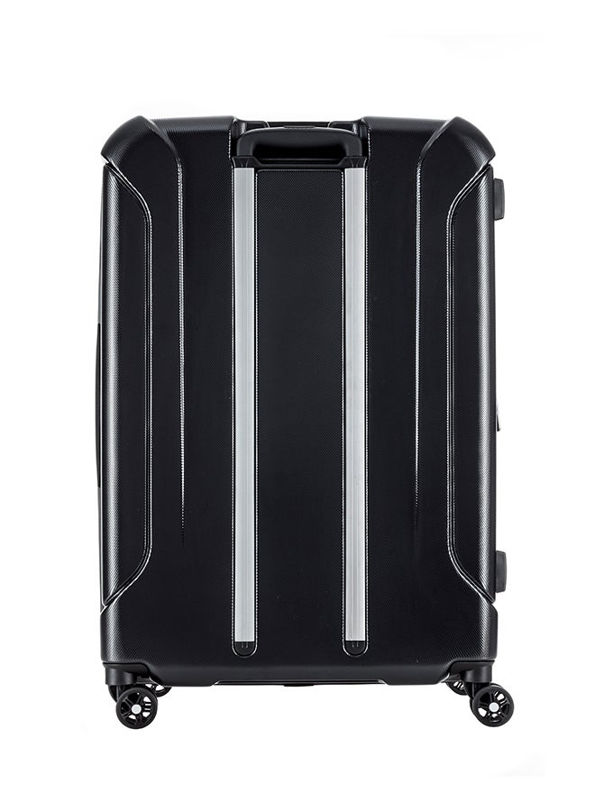 American Tourister Technum Suitcase, Check-In Size 68 cm / 25 inch, 4 Spinner Wheels, Hard Top, Polycarbonate, Diamond Black|DuoSaf™ Security Zipper|Dual Tube Pull Handle|Expandable - 3 Years Global Warranty Diamond Black - Image 3