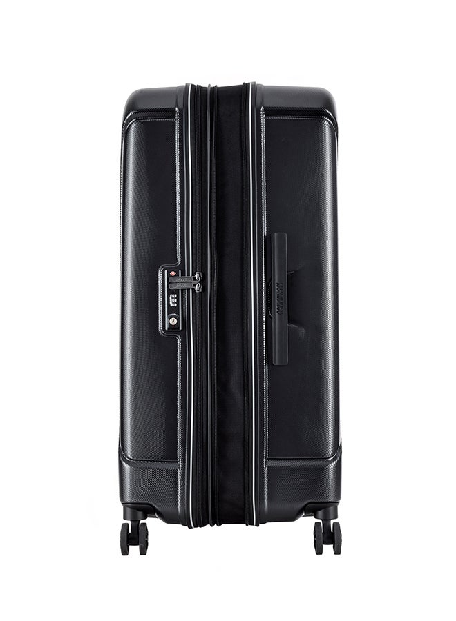 American Tourister Technum Suitcase, Check-In Size 68 cm / 25 inch, 4 Spinner Wheels, Hard Top, Polycarbonate, Diamond Black|DuoSaf™ Security Zipper|Dual Tube Pull Handle|Expandable - 3 Years Global Warranty Diamond Black - Image 2