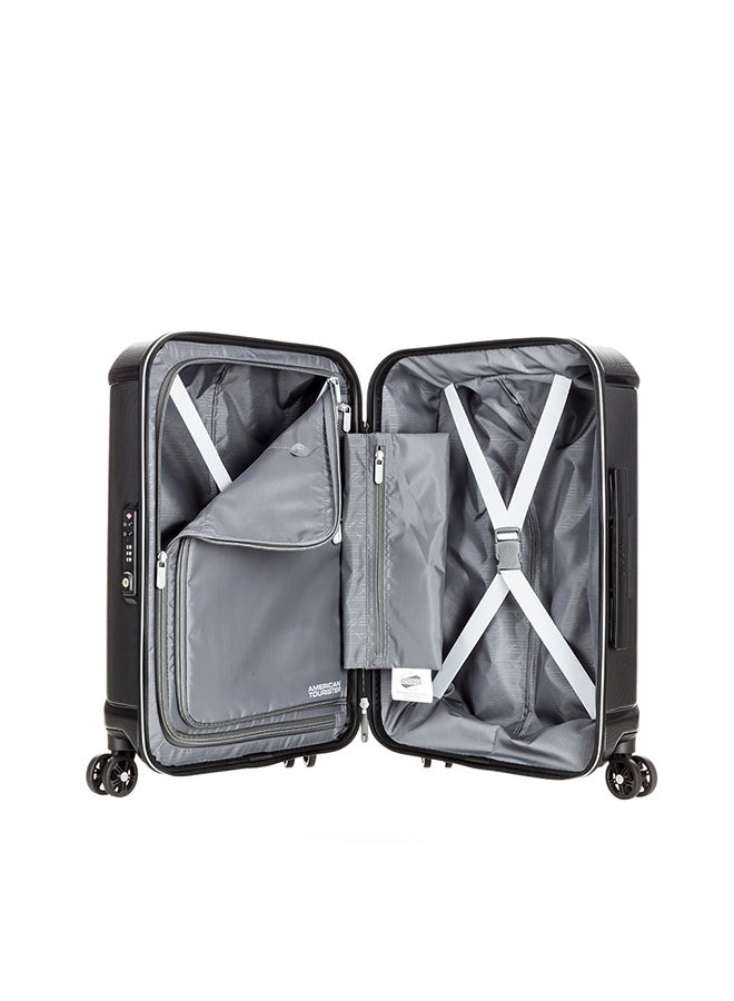 American Tourister Technum Suitcase, Check-In Size 68 cm / 25 inch, 4 Spinner Wheels, Hard Top, Polycarbonate, Diamond Black|DuoSaf™ Security Zipper|Dual Tube Pull Handle|Expandable - 3 Years Global Warranty Diamond Black - Image 4