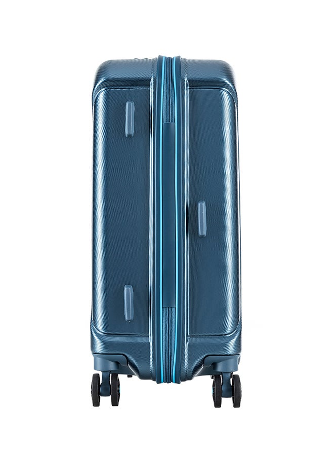 American Tourister Technum Suitcase, Check-In Size 68 cm / 25 inch, 4 Spinner Wheels, Hard Top, Polycarbonate, Metallic Blue|DuoSaf™ Security Zipper|Dual Tube Pull Handle|Expandable - 3 Years Global Warranty Metallic Blue - Image 3