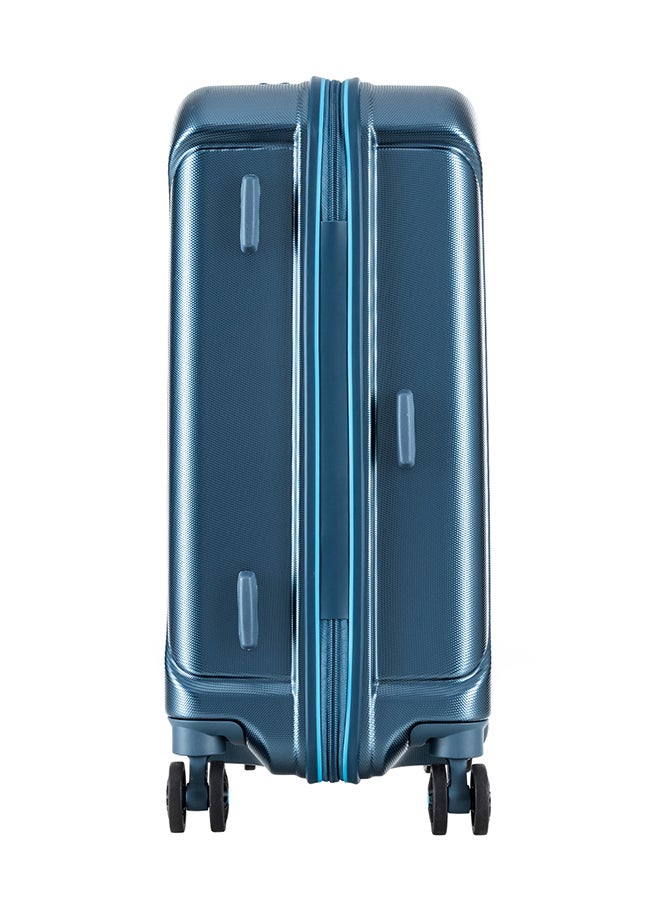 American Tourister Technum Suitcase, Check-In Size 77 cm / 28 inch, 4 Spinner Wheels, Hard Top, Polycarbonate, Metallic Blue|DuoSaf™ Security Zipper|Dual Tube Pull Handle|Expandable - 3 Years Global Warranty Metallic Blue - Image 3