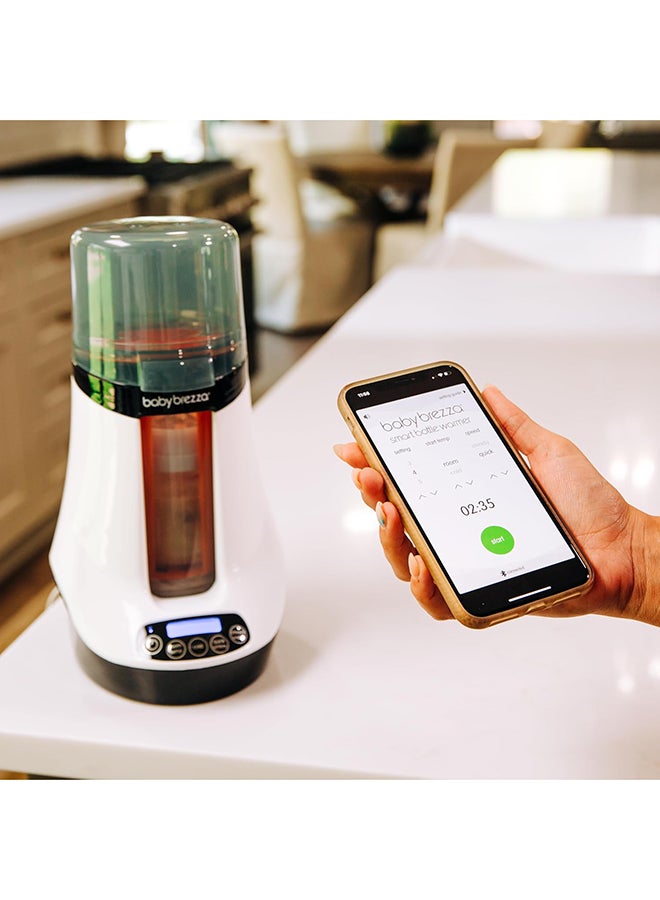 Baby Brezza - Smart Baby Bottle Warmer, Breastmilk Warmer + Defroster - Only Brand with Different Temperatures for Breastmilk + Formula - Universal Fit for All Bottles + Milk Bags - Bluetooth Control - Image 1