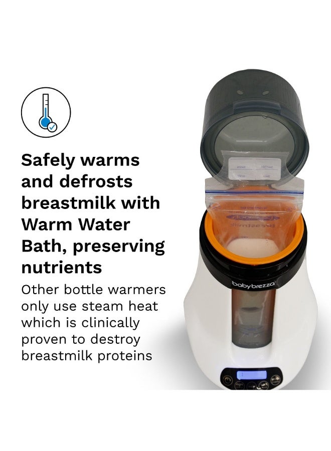بيبي بريزا سخان كهربائي آمن وذكي لزجاجات الأطفال، سخان حليب الأم + سخان طعام الأطفال + مزيل الصقيع - سخان عالمي يناسب جميع زجاجات الرضاعة: زجاج + بلاستيك - تحكم لاسلكي بالبلوتوث - Image 4