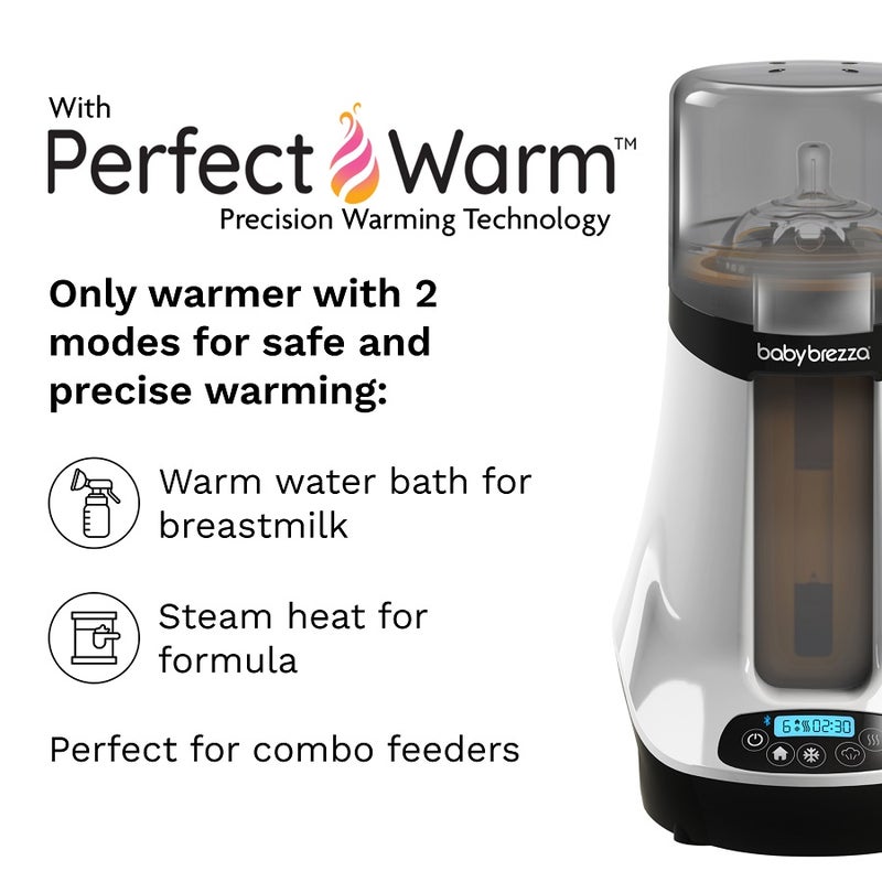 Baby Brezza Smart Baby Bottle Warmer, Breastmilk Warmer + Defroster - Only Brand with Different Temperatures for Breastmilk + Formula - Universal Fit for All Bottles + Milk Bags - Bluetooth Control - Image 2