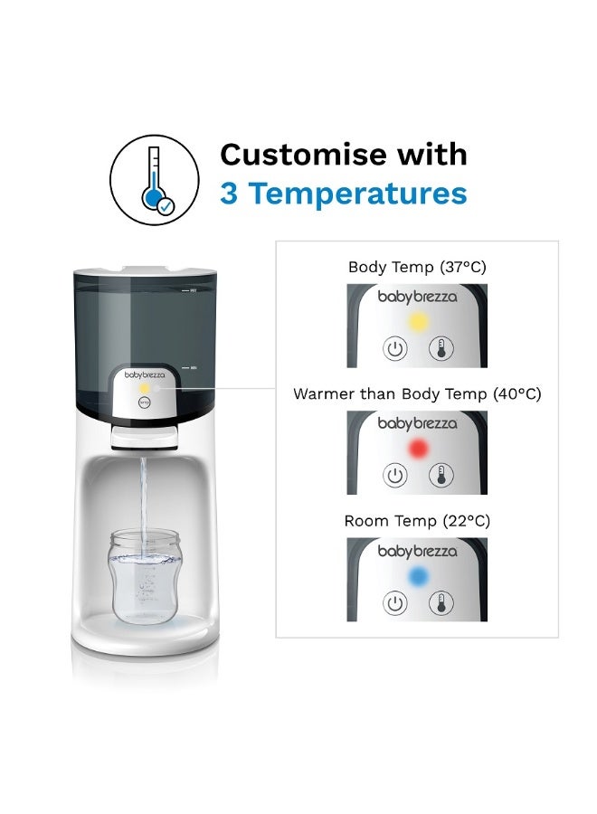 Baby Brezza Instant Baby Bottle Warmer - Fast Water Warmer Instantly Dispenses 24/7 in 3 Temperatures, White - Image 3