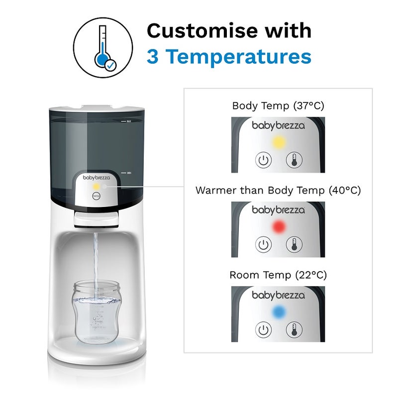 Baby Brezza Instant Baby Bottle Warmer - Fast Water Warmer Instantly Dispenses 24/7 in 3 Temperatures, White - Image 3