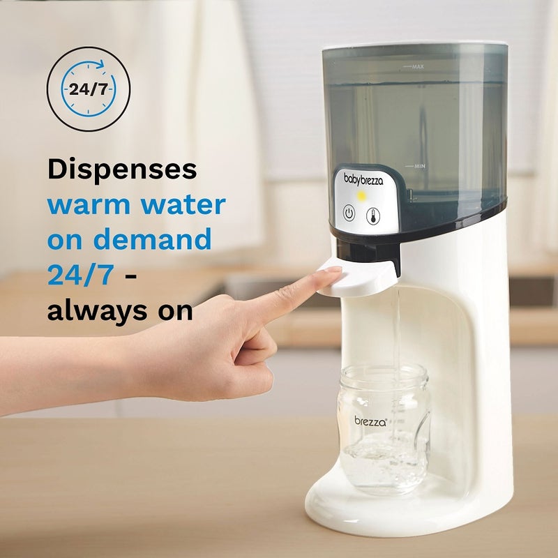 Baby Brezza Instant Baby Bottle Warmer - Fast Water Warmer Instantly Dispenses 24/7 in 3 Temperatures, White - Image 2