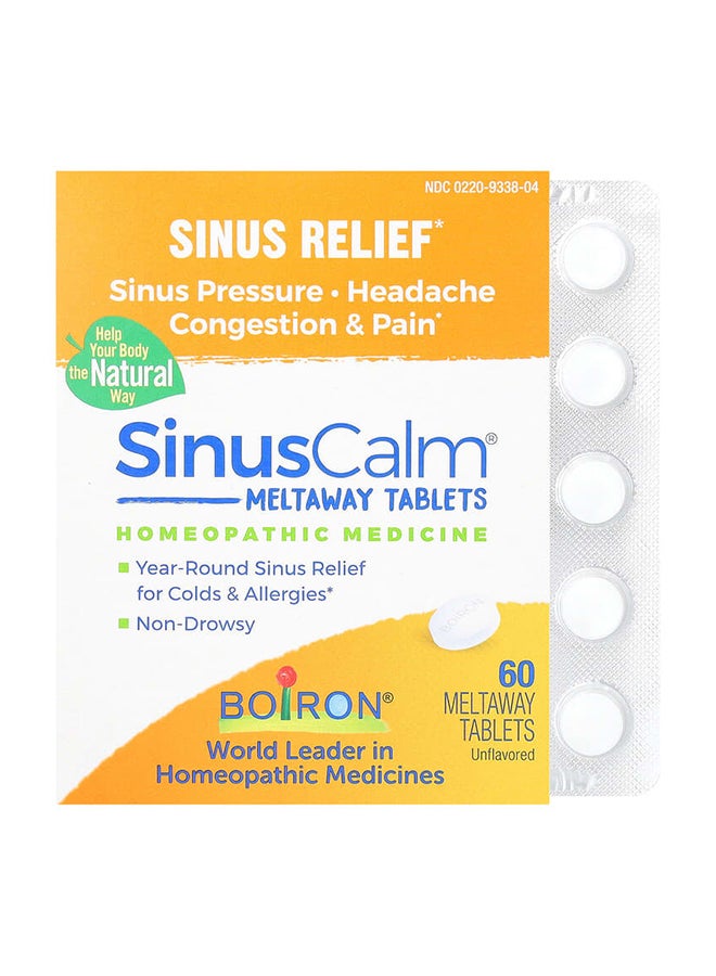بويرون Sinus Relief Sinus Calm Unflavored 60 Meltaway Tablets  - Image 1