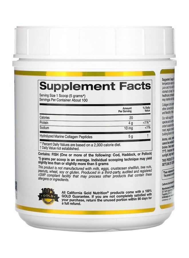 California Gold Nutrition Hydrolyzed Marine Collagen Peptides  - Image 3