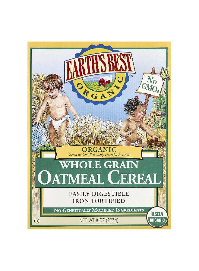 Earth's Best - Organic Whole Grain Oatmeal Cereal, 8 oz 227grams - Image 1