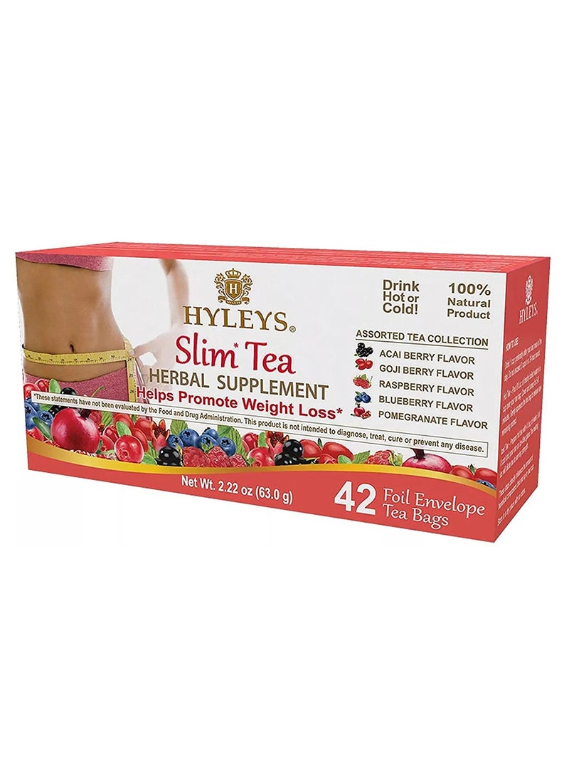 HYLEYS Tea Slim Tea, Assorted Tea Collections, 42 Foil Envelope Tea Bags  - Image 4