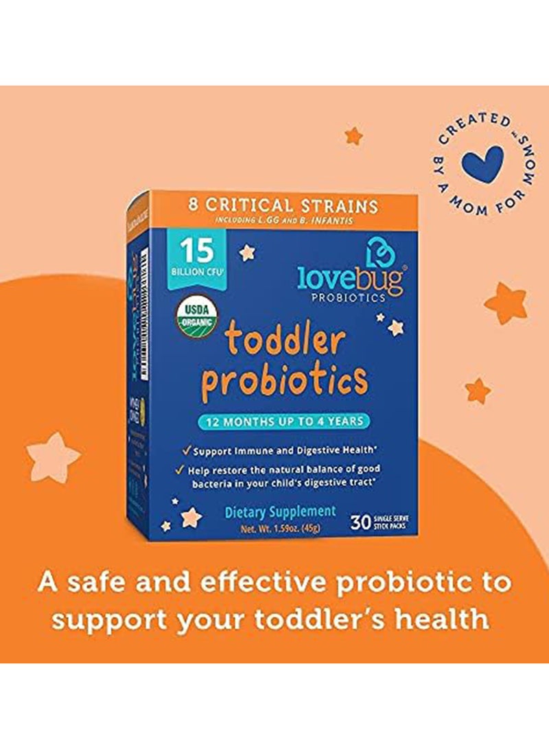LoveBug Probiotics Toddler Probiotics, 30 Single Serve Stick Packs, 1.9 oz (54g) - Image 4