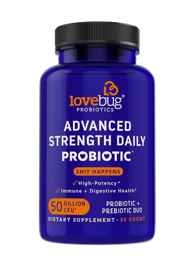 LoveBug Probiotics Advanced Strength Daily Probiotic, 50 Billion Cfu, 30 Count - Image 2