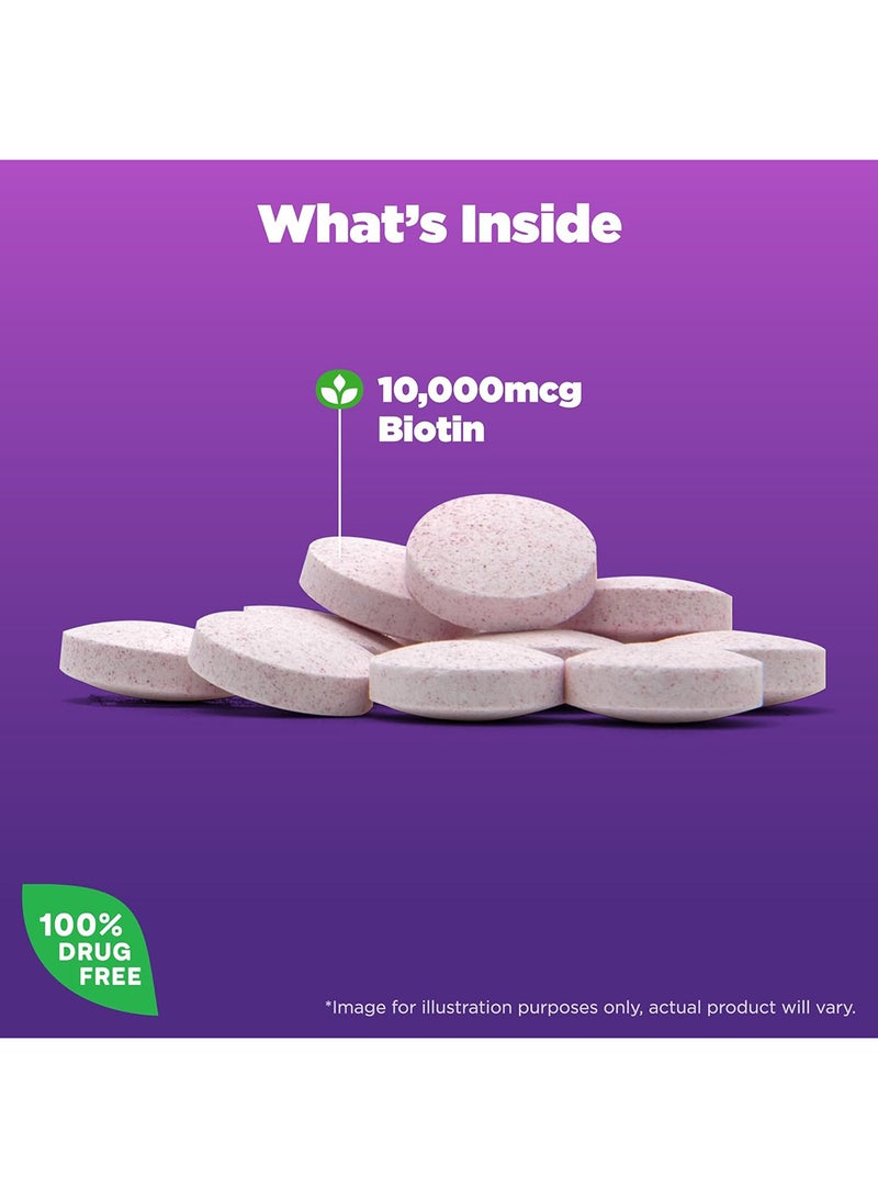 Natrol Biotin Beauty, 10000mcg - 200 Tablets Packaging May Vary  - Image 4