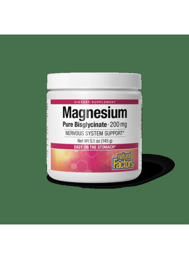 natural Factors Magnesium Pure Bisglycinate 200Mg 5.1 Oz Packaging May Vary - Image 4