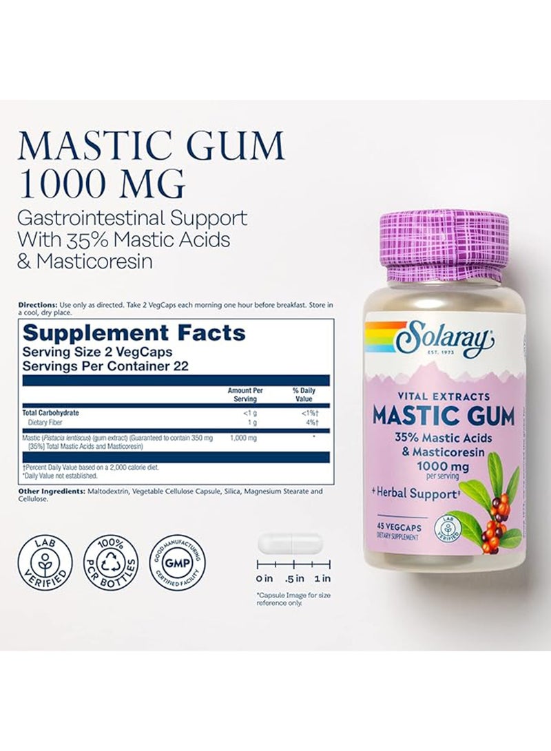 Solaray SOLARAY Vital Extracts Mastic Gum Extract 45 VegCaps  - Image 2