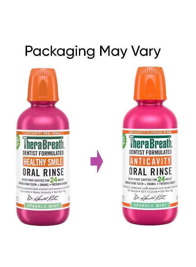 TheraBreath Anticavity Oral Rinse - Sparkle Mint 16 Fl.Oz 473ml  - Image 2