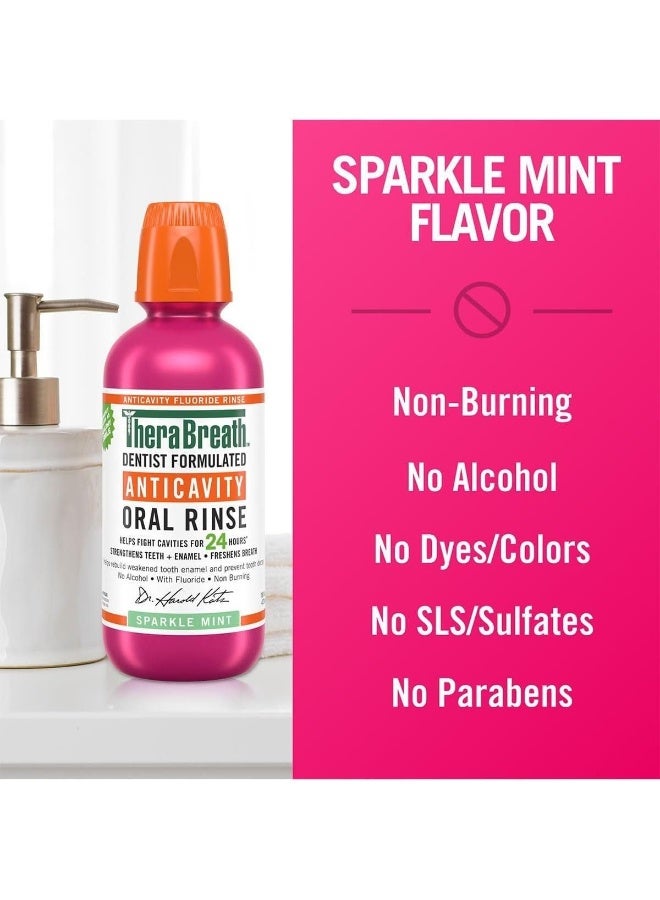 TheraBreath Anticavity Oral Rinse - Sparkle Mint 16 Fl.Oz 473ml  - Image 3