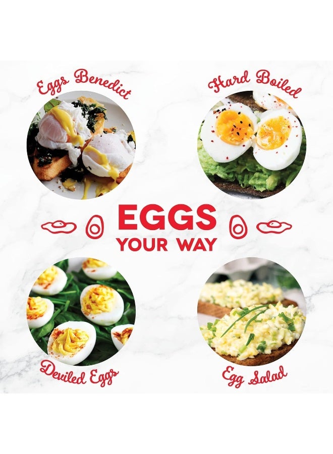 Dash Rapid Egg Cooker: 6 Egg Capacity Electric Egg Cooker For Hard Boiled Eggs, Poached Eggs, Scrambled Eggs, Or Omelets With Auto Shut Off Feature 360 W DEC005BK Black/Clear - Image 4