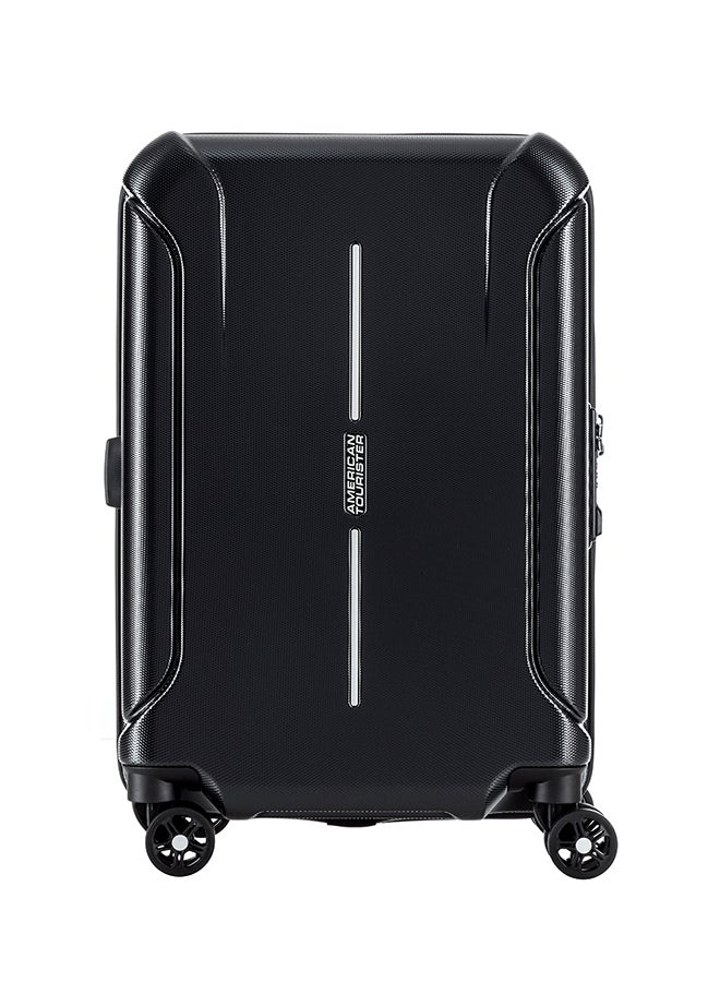 American Tourister Technum Suitcase, Cabin Size 55 cm / 20 inch, 4 Spinner Wheels, Hard Top, Polycarbonate, Diamond Black|DuoSaf™ Security Zipper|Dual Tube Pull Handle|Expandable - 3 Years Global Warranty Diamond Black - Image 3