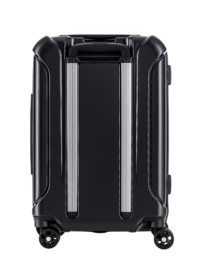 American Tourister Technum Suitcase, Cabin Size 55 cm / 20 inch, 4 Spinner Wheels, Hard Top, Polycarbonate, Diamond Black|DuoSaf™ Security Zipper|Dual Tube Pull Handle|Expandable - 3 Years Global Warranty Diamond Black - Image 2