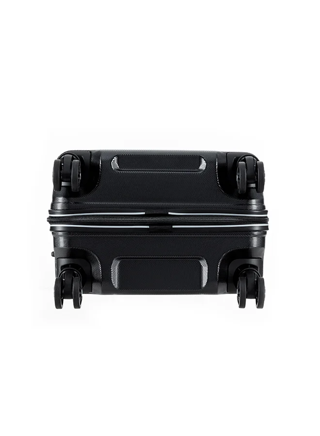 American Tourister 55 cm / 20 inch Technum Suitcase, Cabin Size 55 cm / 20 inch, 4 Spinner Wheels, Hard Top, Polycarbonate, Diamond Black|DuoSaf™ Security Zipper|Dual Tube Pull Handle|Expandable|TSA Lock - 3 Years International Warranty Diamond Black  | Best Price UAE