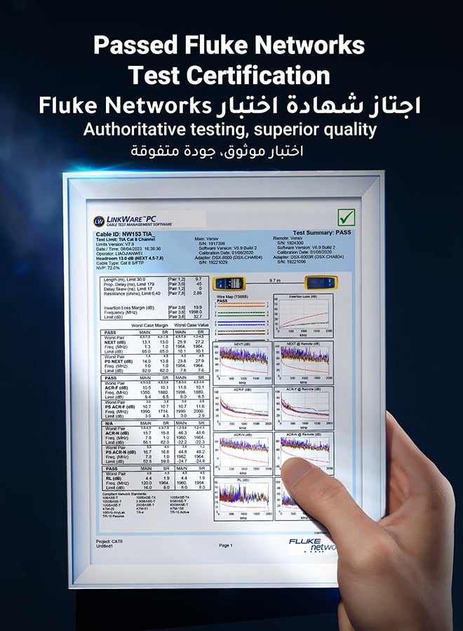 كابل كات 8 إيثرنت RJ45 لشبكة إنترنت LAN مضفر محمي وعالي السرعة 40 جيجابايت في الثانية/2000 ميجاهرتز متوافق مع أجهزة سويتش الألعاب والكمبيوتر الشخصي وبلايستيشن 5 وبلايستيشن 4 وإكس بوكس والمودم والراوتر وموسع شبكة واي فاي - 5 متر أسود - pnsku/N49698431A/45/_/1713689524/b4e181fd-7623-4f2d-9d5d-01cac3f74ce5