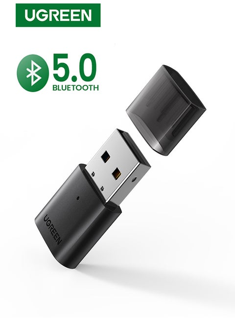 محول بلوتوث USB لجهاز استقبال الصوت 5.0 لوظائف الإنترنت لأجهزة الكمبيوتر واللابتوب. يتصل بالهواتف المحمولة وسماعة الرأس والماوس ولوحة المفاتيح اللاسلكيين رمادي