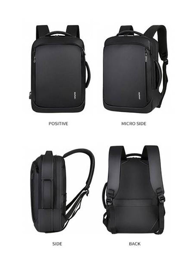 MEINAILI Business Waterproof Multifunction Laptop Backpack With USB Outport Black - Image 3
