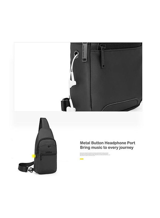 أركتيك هانتر حقيبة كروس تحمل بطريقة متقاطعة من الصدر للكتف مضادة للماء ومناسبة للسفر للرجال لون أسود - Image 2