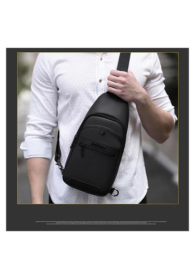 ARCTIC HUNTER Men Waterproof Chest Bag Shoulder Bag Travel Crossbody Black - Image 1