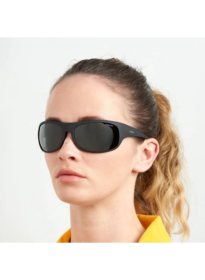 Polaroid Polaroid Men's Polarized Grey Lens Plastic Full Rim Rectangular Sunglasses 217497  - Image 3