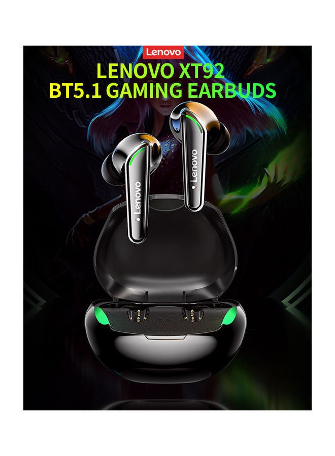 لينوفو سماعات رأس لاسلكية BT5.1 للألعاب مع مكبر صوت وتحكم باللمس أسود - Image 5