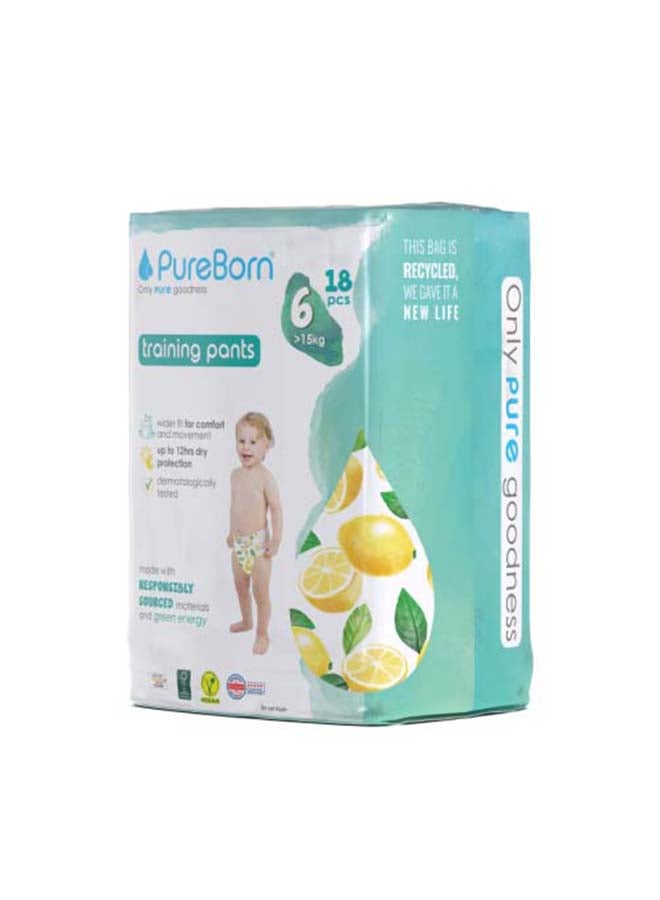 PureBorn Pull Ups Size 6 Single Pack 18 Count - Image 3