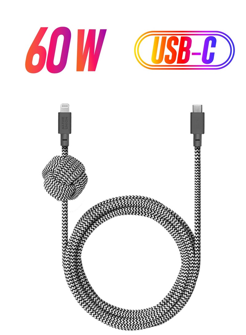 Native Union Pro USB-C To USB-C Charging Cable Zebra - Image 1