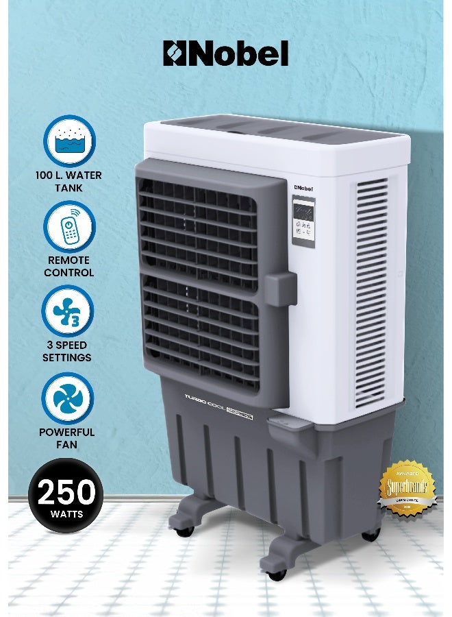 نوبل مبرد هواء بجهاز تحكم عن بعد سعة 100 لتر 100 L NAC1000R رمادي - Image 1