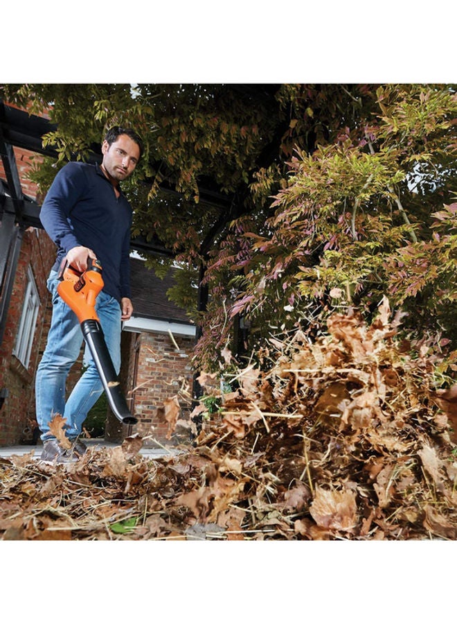 بلاك اند ديكر منفاخ أوراق لاسلكي بجهد 18 فولت وسرعة نفخ 280 كم/ ساعة ومقبض مريح (البطارية غير متضمنة) طراز GWC1820PCB-XJ برتقالي/أسود - Image 3