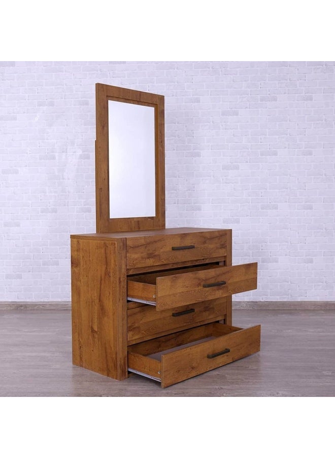 Pan Home - 5-Piece Boomerang Bedroom Set Brown - Image 1
