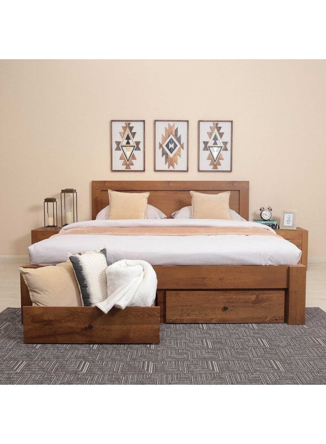 Pan Home - 5-Piece Boomerang Bedroom Set Brown - Image 1