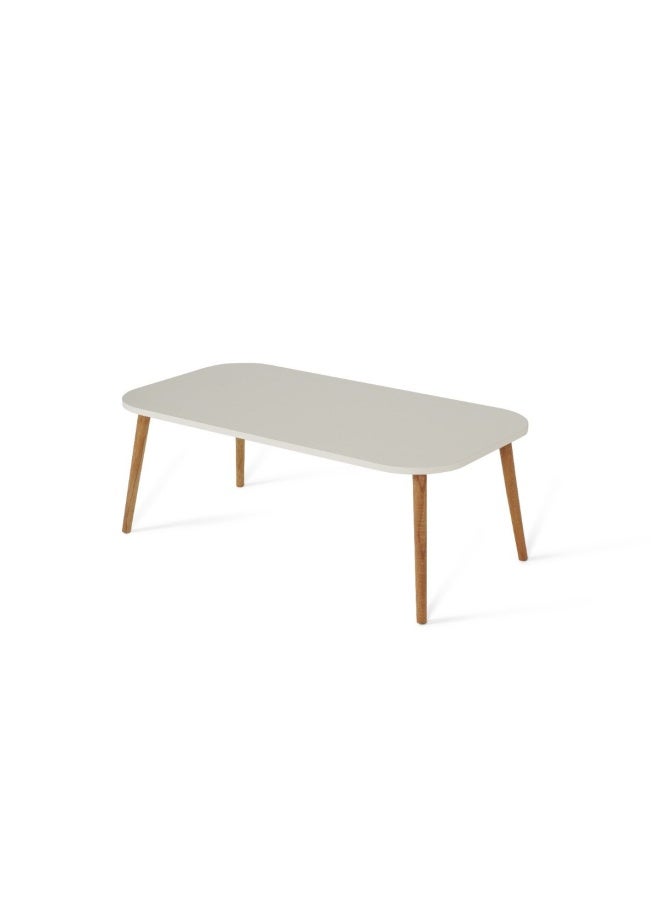 Pan Home Pattinson Stylish Coffee Table White/Beige Cream 108 x 59x 40cm - Image 1